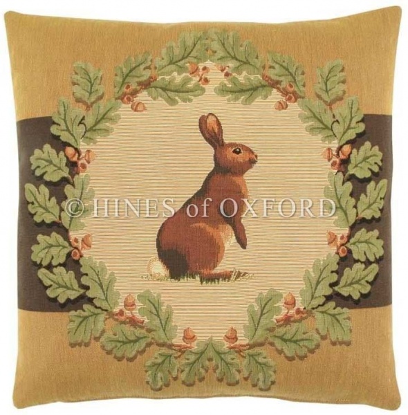 Hare & Oakleaves - Fine Tapestry Cushion