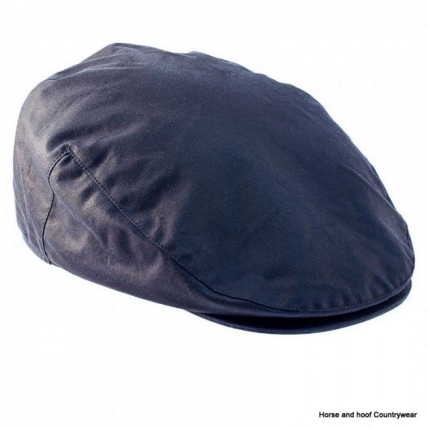 Heather Hats Buchanan Wax Flat Cap - Navy/Royal