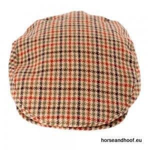 Heather Hats Duncan Lambswool Tweed Flat Cap - Beige/Brown