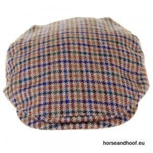 Heather Hats Duncan Lambswool Tweed Flat Cap - Green/Blue