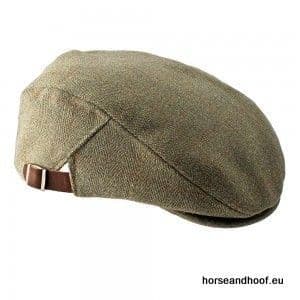 Heather Hats Graywood Adjustable Derby Tweed Cap - Dark Green/Gold Stripe