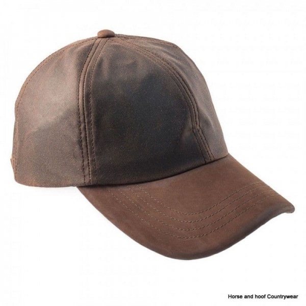 Heather Hats Hamilton Wax Leather Peak Baseball Cap - Brown
