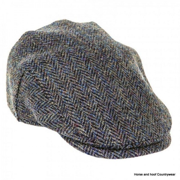 Heather Hats Highland Harris Tweed Flat Cap - Dk Green HB