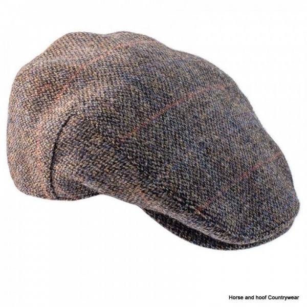 Heather Hats Highland Harris Tweed Flat Cap - Grey