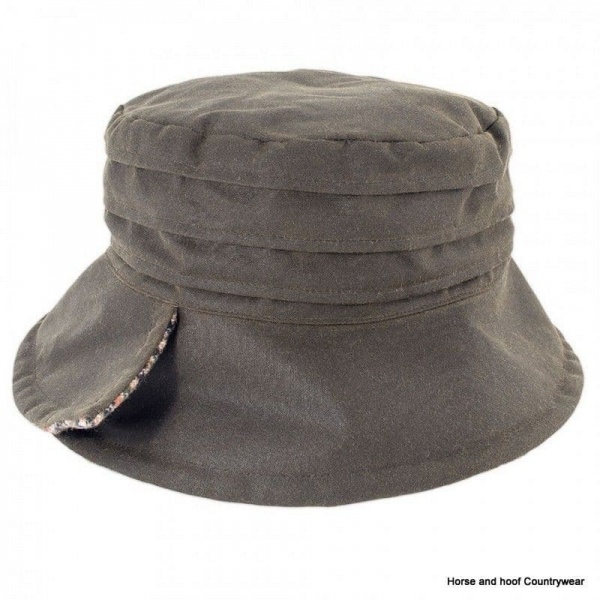 Heather Hats Isobel Ladies Ruched Wax Hat - Olive