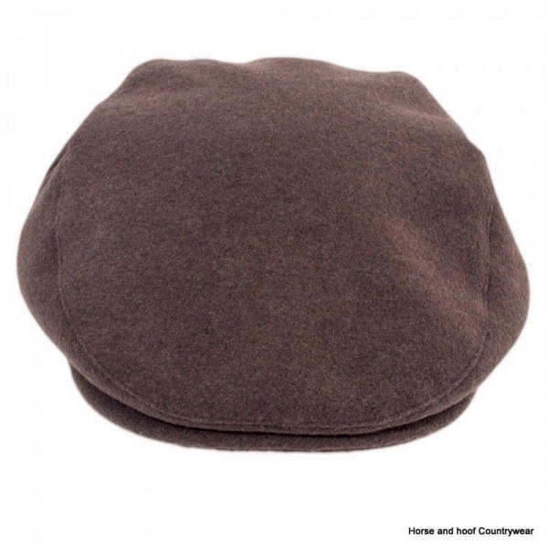 Heather Hats Joseph 'Melton' Polywool Flat Cap- Brown