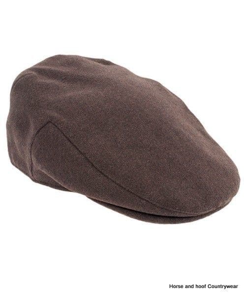 Heather Hats Joseph 'Melton' Polywool Flat Cap- Brown