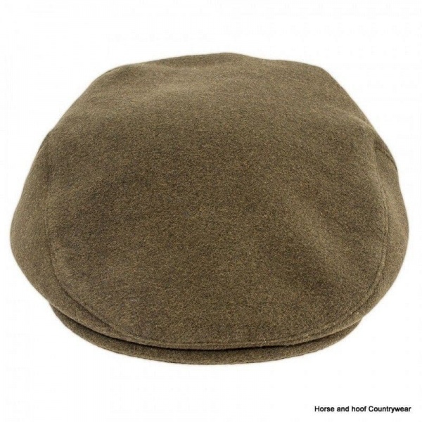 Heather Hats Joseph 'Melton' Polywool Flat Cap- Olive