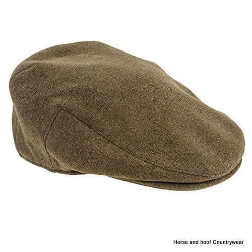 Heather Hats Joseph 'Melton' Polywool Flat Cap- Olive
