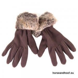 Heather Hats Ladies Alicia Faux Fur Gloves - Brown