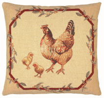 Hen & Chicks - Fine Tapestry Cushion