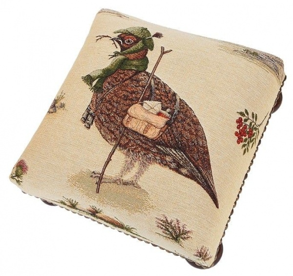 Henry Grouse - Fine Woven Tapestry Footstool