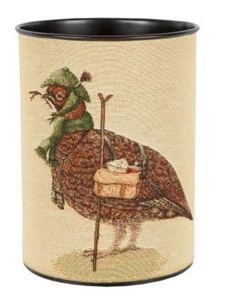 Henry Grouse the Stalker - Fine Woven Tapestry Waste Bin