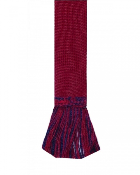 House Of Cheviot Classic Garter Ties - Brick Red and Navy