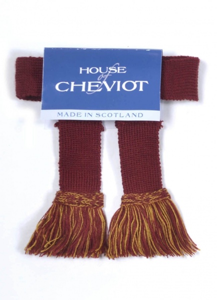 House Of Cheviot Easy Garters With Velcro Fastening - Brick Red