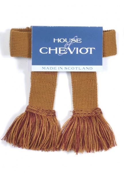 House Of Cheviot Easy Garters With Velcro Fastening - New Mustard