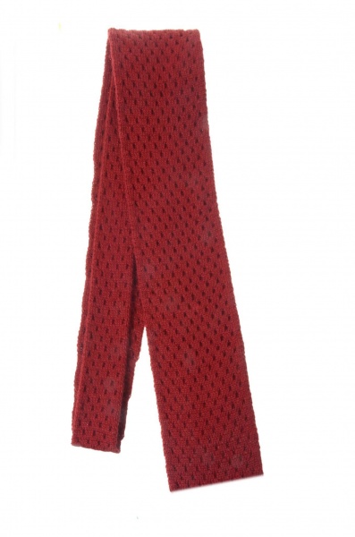 House Of Cheviot Honeycombe Necktie - Brick Red