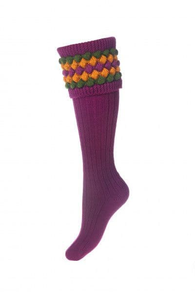 House Of Cheviot Lady Angus Socks - Bilberry