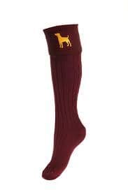 House Of Cheviot Lady Buckminster Socks - Burgundy