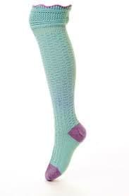 House Of Cheviot Lady Buttercup Socks - Sea Green