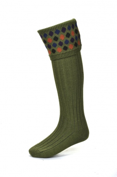 House of Cheviot Lady Dunbar Socks - Moss