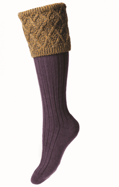 House Of Cheviot Lady Forres Socks - Thistle