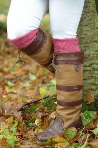 House Of Cheviot Lady Glenmore Socks - Burgundy