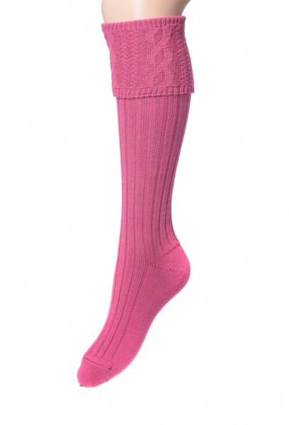 House Of Cheviot Lady Glenmore Socks - Dusky Pink