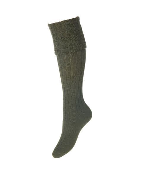 House Of Cheviot Lady Glenmore Socks - Spruce