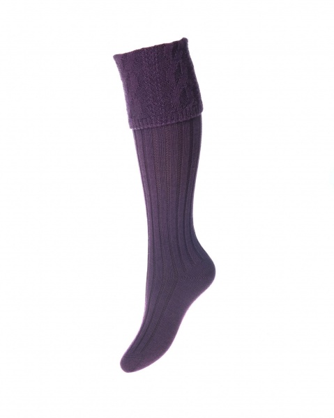 House Of Cheviot Lady Glenmore Socks - Thistle