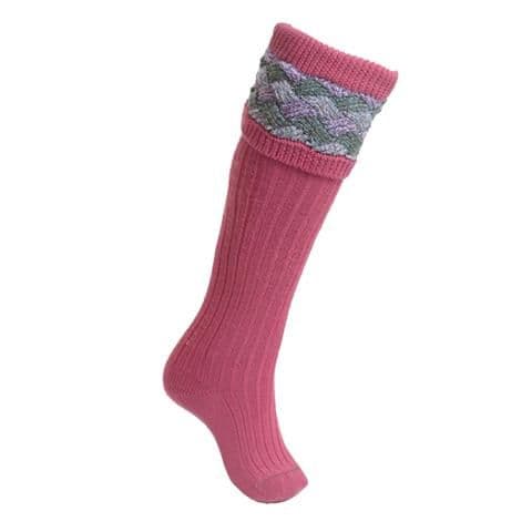 House Of Cheviot Lady Lochnagar Socks - Dusky Pink