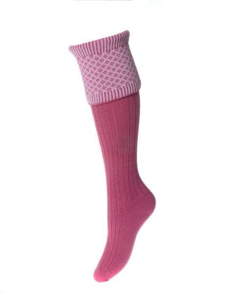 House Of Cheviot Lady Queensbury Socks - Dusky Pink