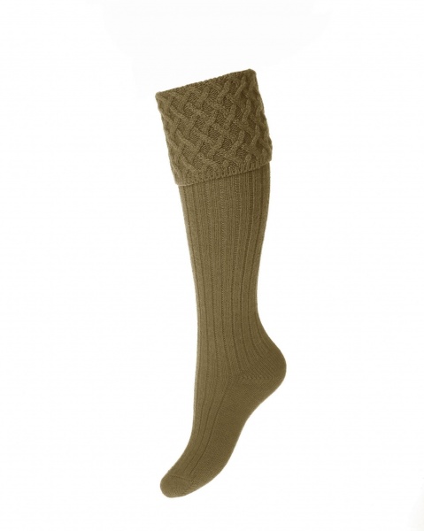 House Of Cheviot Lady Rannoch Socks - Dark Olive