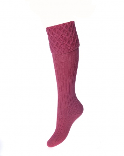 House Of Cheviot Lady Rannoch Socks - Dusky Pink