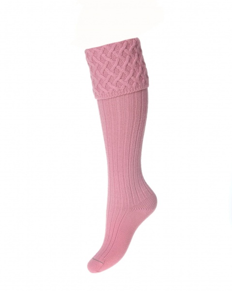 House Of Cheviot Lady Rannoch Socks - Rosewater