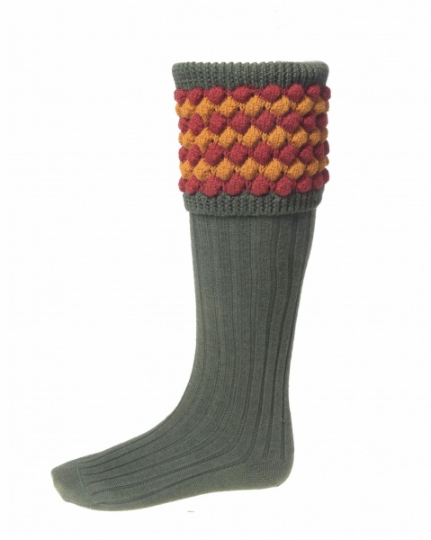 House Of Cheviot Men's Angus Socks - Spruce.