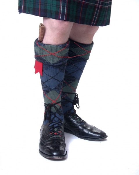 House Of Cheviot Men's Clansman Full Argyle Kilt Hose - Ancient Scott