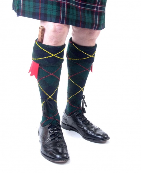 House Of Cheviot Men's Clansman Full Argyle Kilt Hose - Hunting Scott