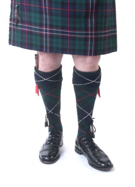 House Of Cheviot Men's Clansman Full Argyle Kilt Hose - National Scott