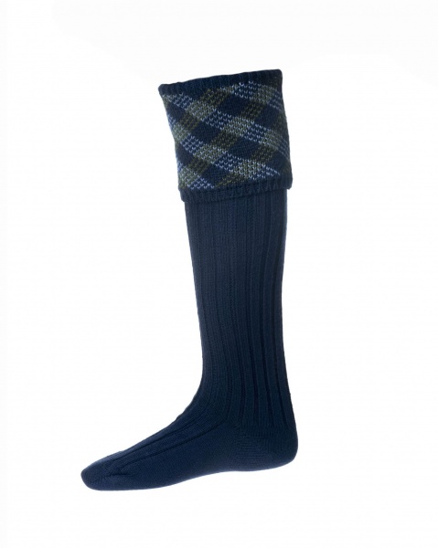 House Of Cheviot Men's Granton Socks - Navy