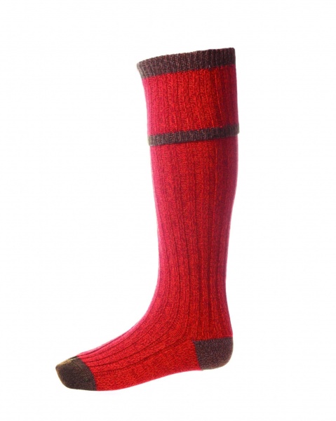 House Of Cheviot Men's Kyle Socks - Autumn Glow