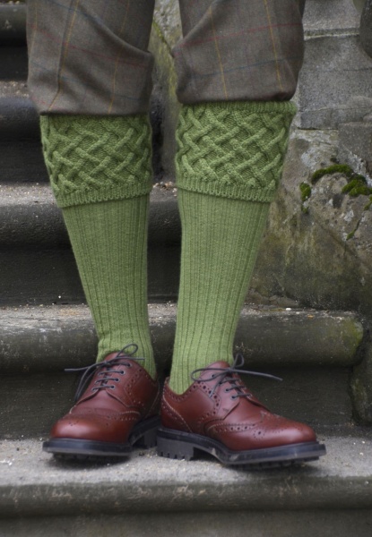 House Of Cheviot Men's Rannoch Socks - Burgundy