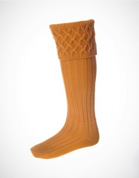 House Of Cheviot Men's Rannoch Socks - Ochre