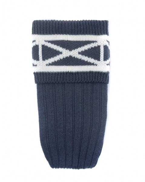 House Of Cheviot Men's Saltire Of Scotland Kilt Hose - St Andrews Blue