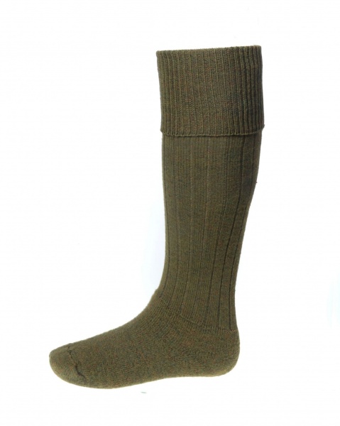 House Of Cheviot Men's Scarba Long Boot Socks - Bracken