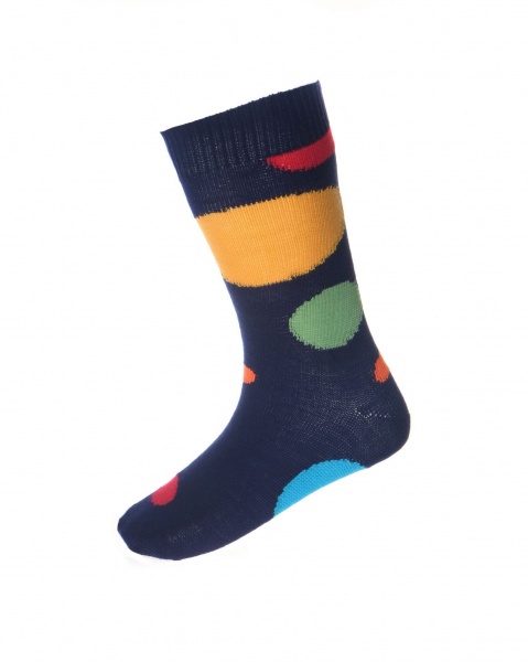 House Of Cheviot Men's Spotty Short Socks - Midnight