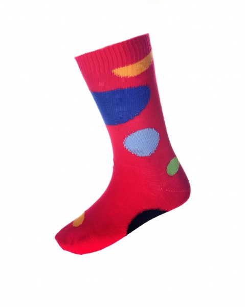 House Of Cheviot Men's Spotty Short Socks - Red Devil