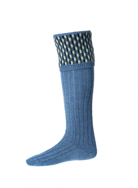 House Of Cheviot Men's Stirling Socks - Blue Mix