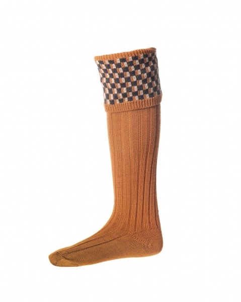 House Of Cheviot Men's Stirling Socks - Ochre