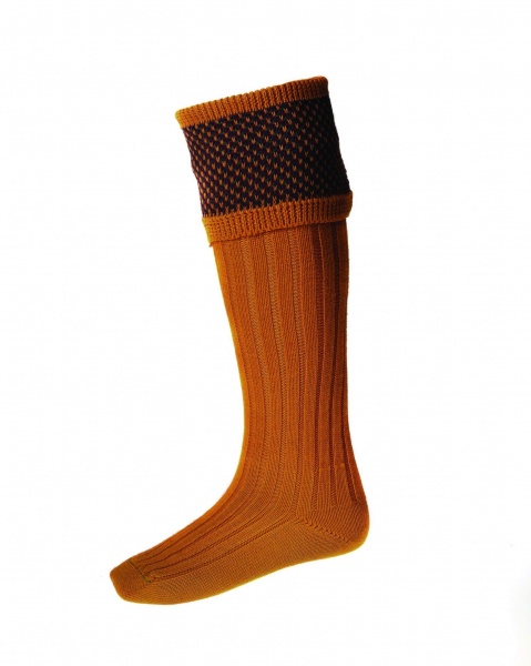 House Of Cheviot Men's Tayside Socks - Ochre